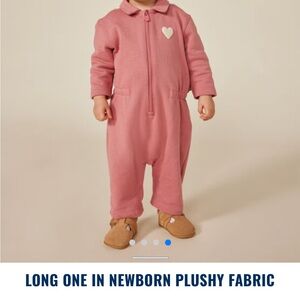 ISO: Petit Bateau Pink Heart One Piece Footie - any size 18+ will pay top $$